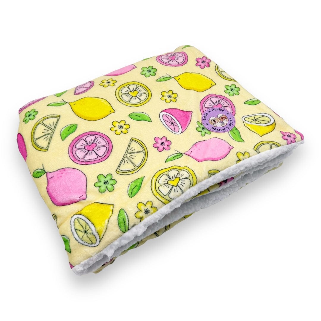 Zelda & Harley Dog Blanket Pink Lemonade Dog Blanket